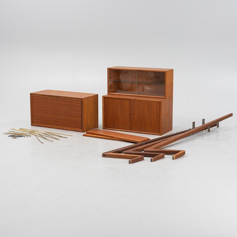 Poul Cadovius, a teak veneered 'Royal system' shelving system, Denmark,