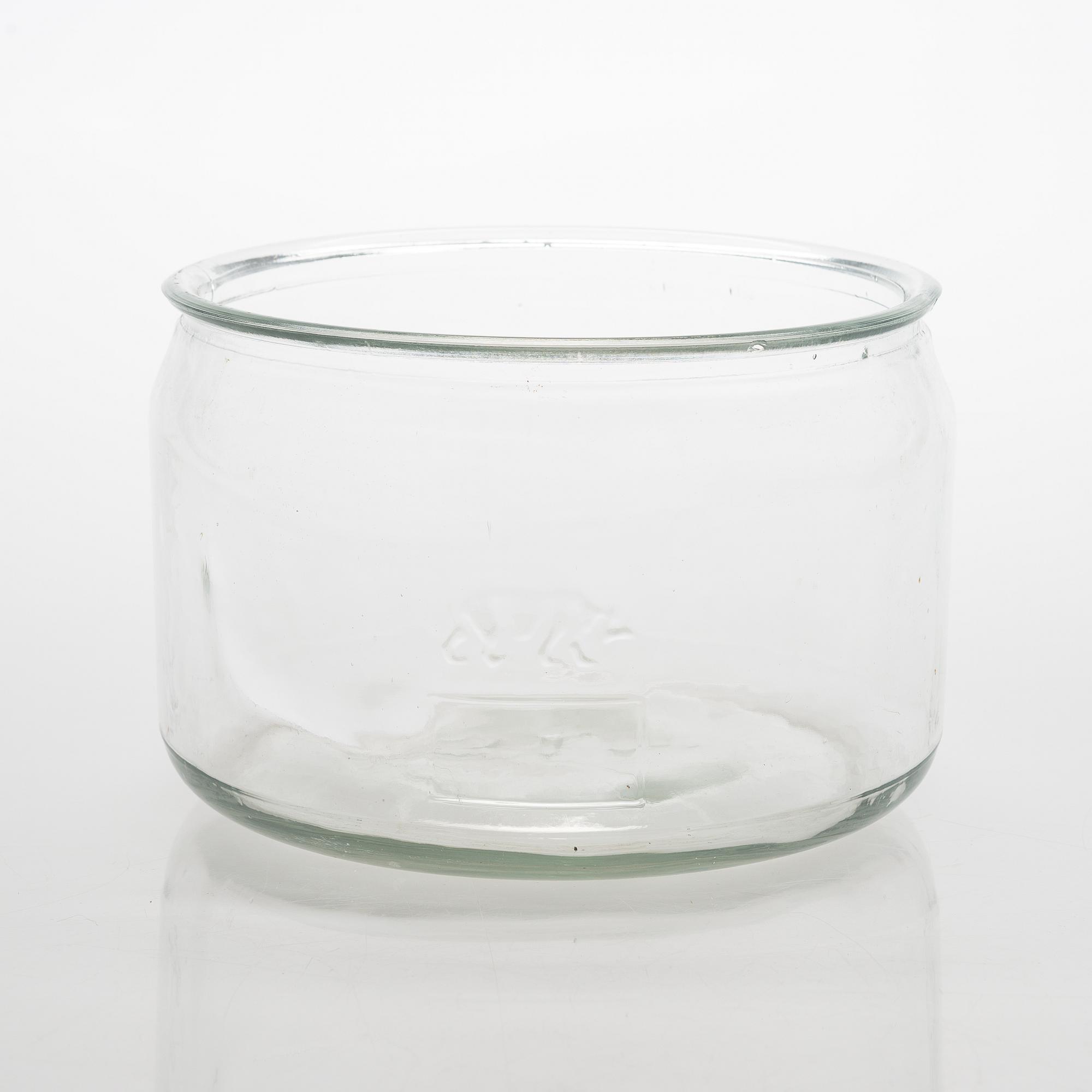 Lasipurkkeja, 3 kpl, mm Karhulan lasitehdas, 1900-luvun alkupuoli.