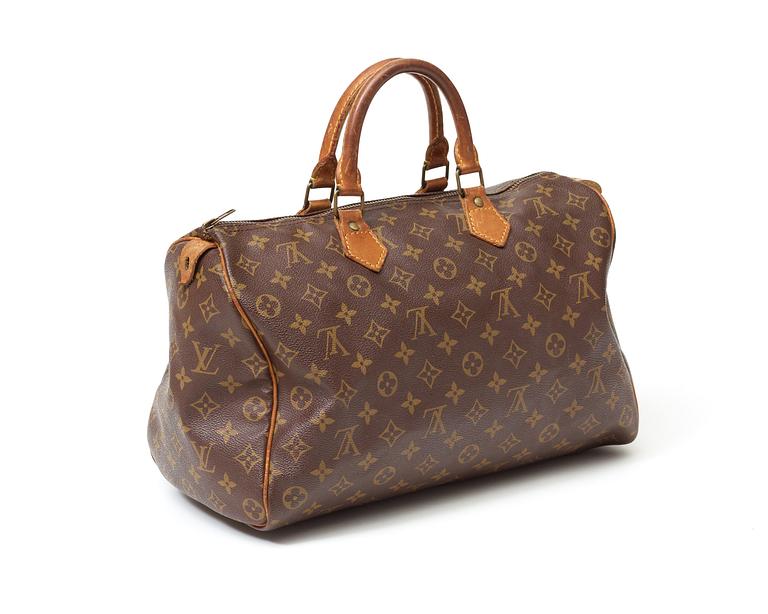 A 1980s monogram canvas handbag by Louis Vuitton, "Speedy".