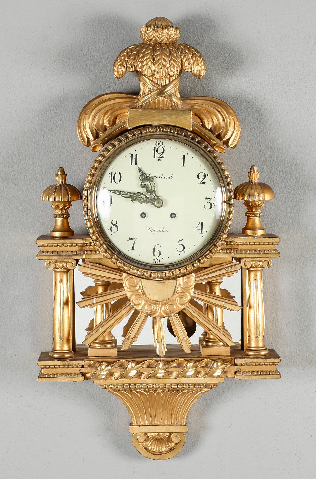 VÄGGPENDYL, gustaviansk stil, 1900-talets första hälft.