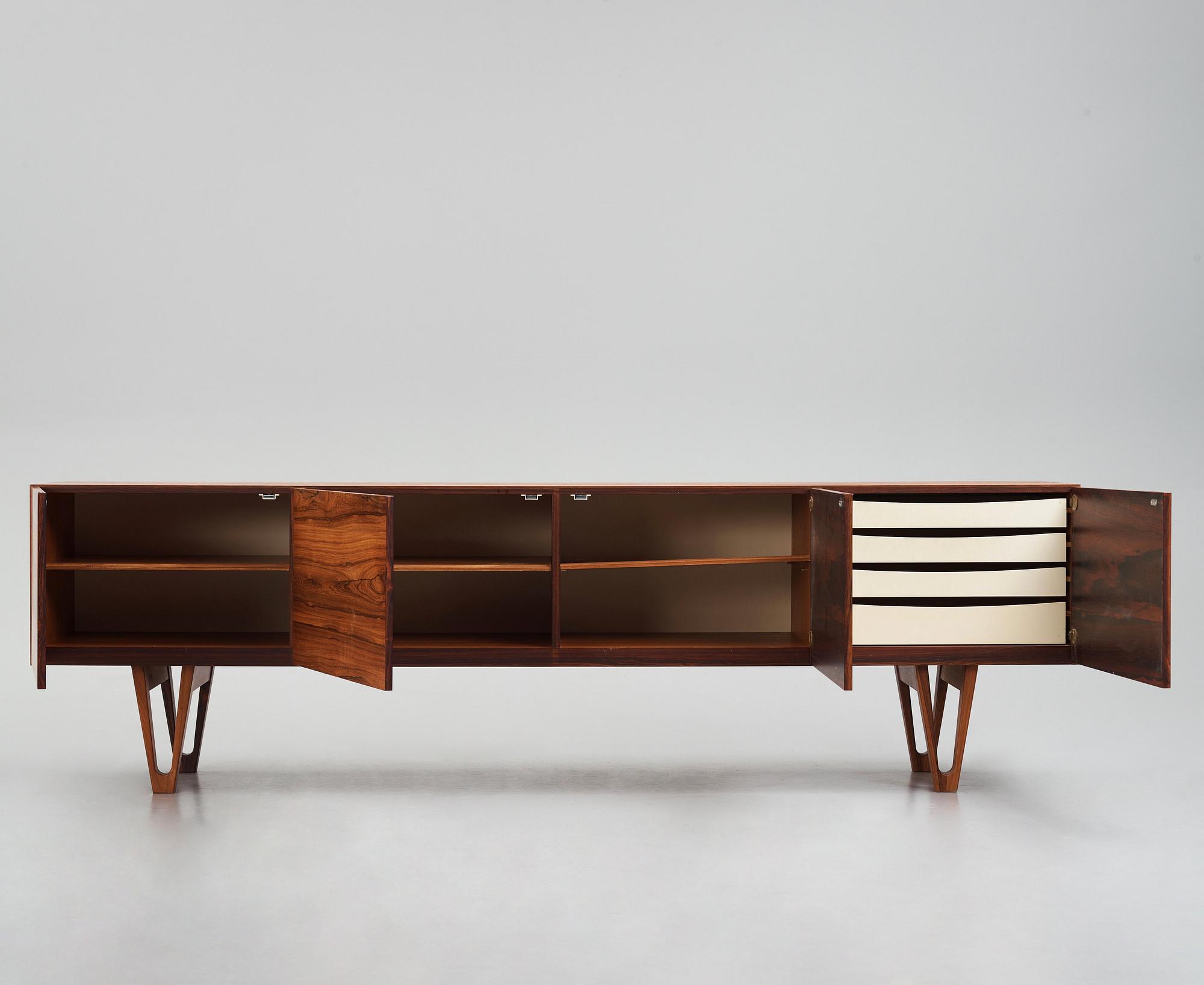 Ib Kofod-Larsen, a rosewood sideboard, Seffle, Sweden 1960s.