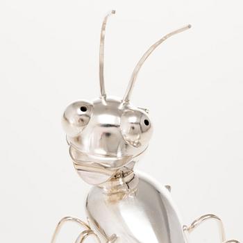 RU RUNEBERG. A small sterling silver oil decanter 'Pissing ant'. Vaasa 2014.