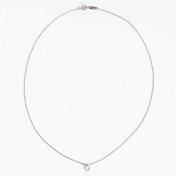 Tiffany & Co, halsband, platina, med en briljantslipad diamant ca 0.26 ct.