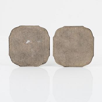 A pair of silver candle sticks, Ceson, Gothenburg, Sweden, 1992.