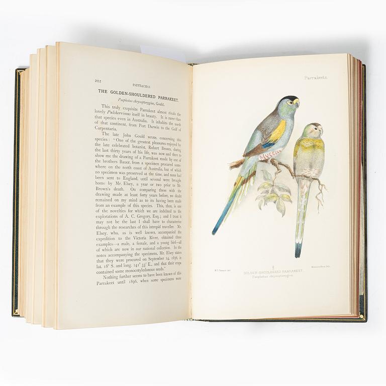 With 20 hand-coloured plates of Parrakeets.