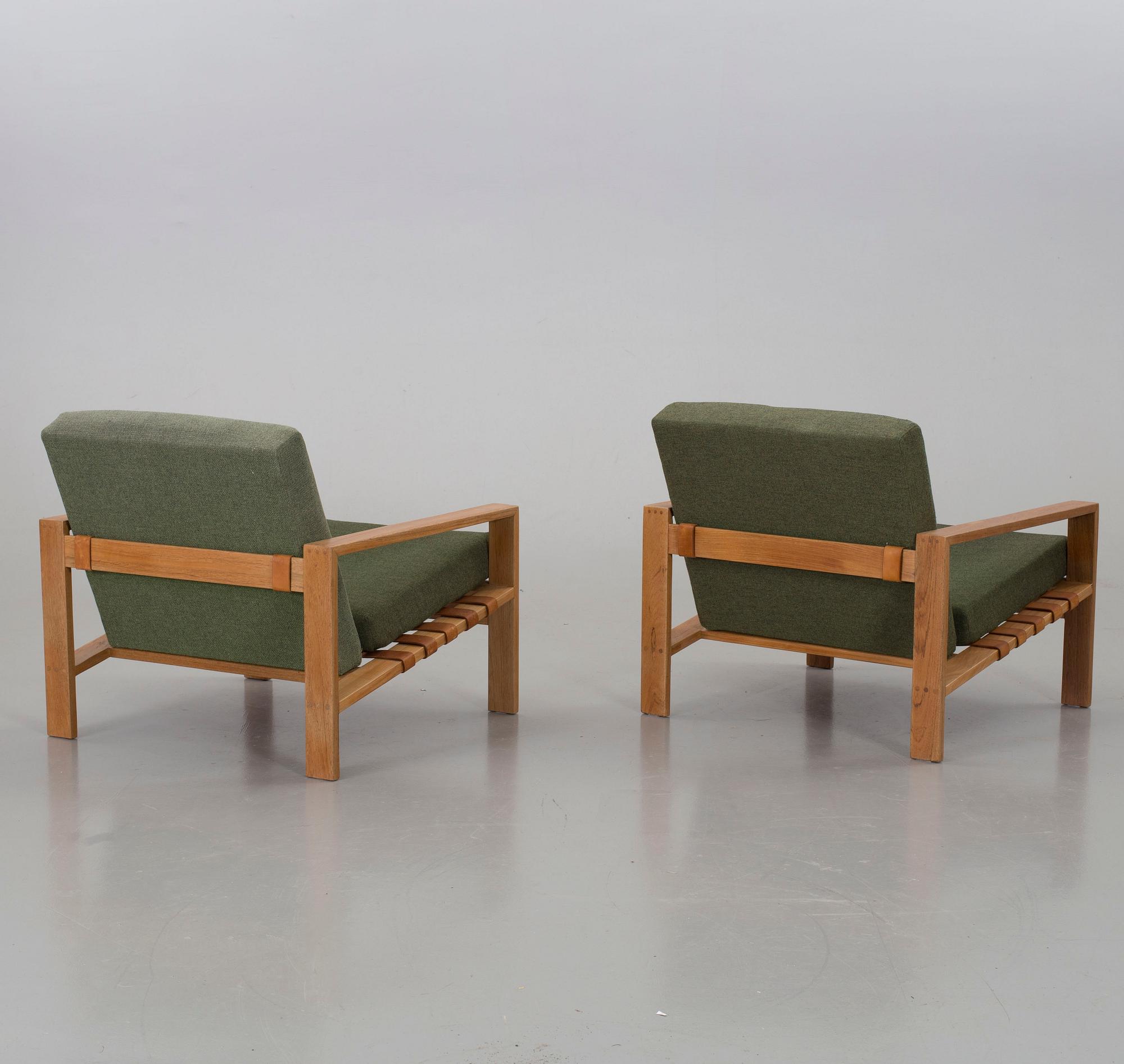 SVANTE SKOGH, A PAIR OF EASY CHAIRS BY ENGENS MÖBELFABRIK ÖRKELJUNGA 1960'S.