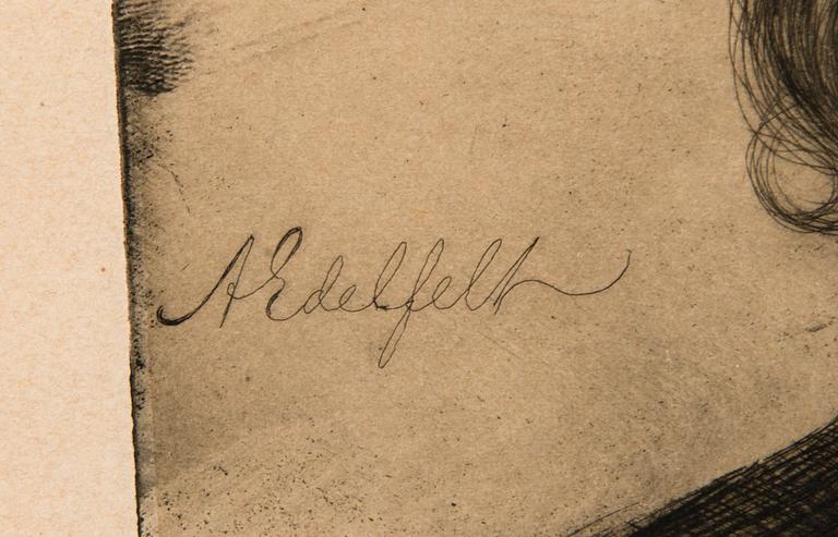 ALBERT EDELFELT, ELLI GRAHN-NISKAN MUOTOKUVA.
