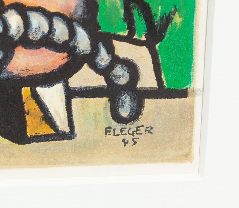 FERNAND LÉGER, efter, färglitografi, signerad och daterad 45 i trycket, ur Derrière le Miroir no 119, 1960.