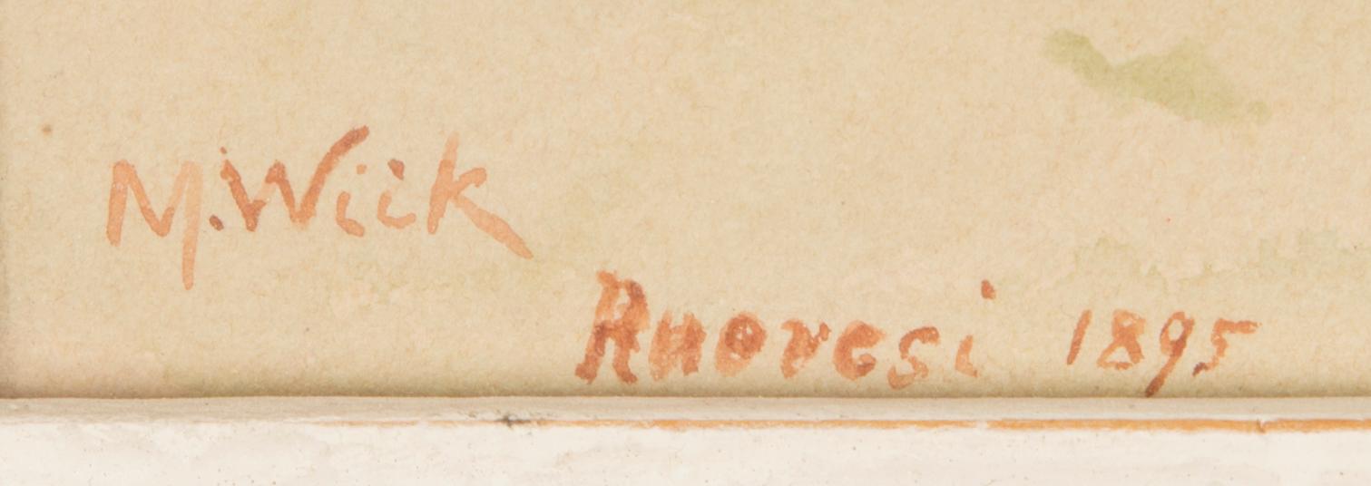 MARIA WIIK, watercolour, signed and dated Ruovesi 1895.