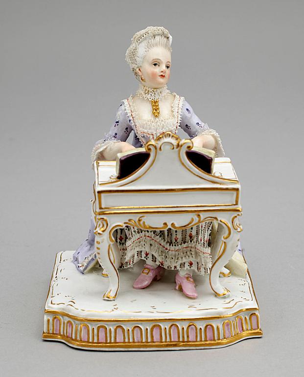 FIGURIN, porslin, Meissen, 1800-talets mitt.