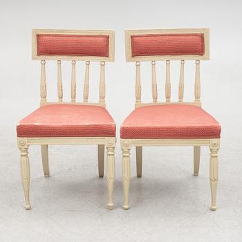 A set of five late Gustavian chairs, circa 1800.