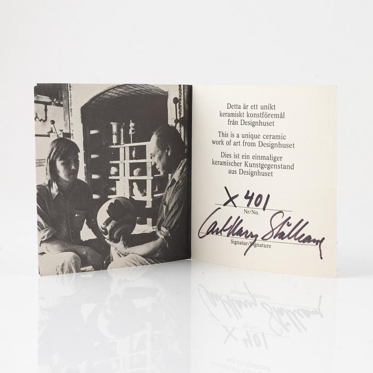 Carl-Harry Stålhane, vas, unik, Designhuset, signerad.