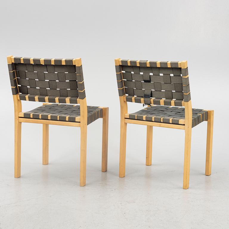 Alvar Aalto, chairs, 6 pcs, model 611, late 20th century.