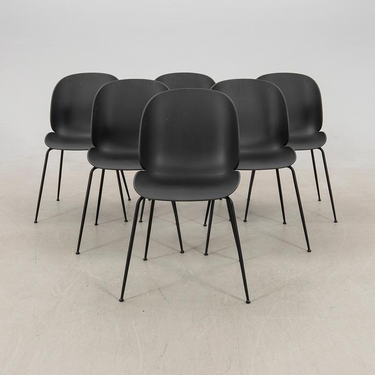 GamFratesi, chairs, 6 pcs "Beetle Dining Chair" for Gubi Denmark 2000s.