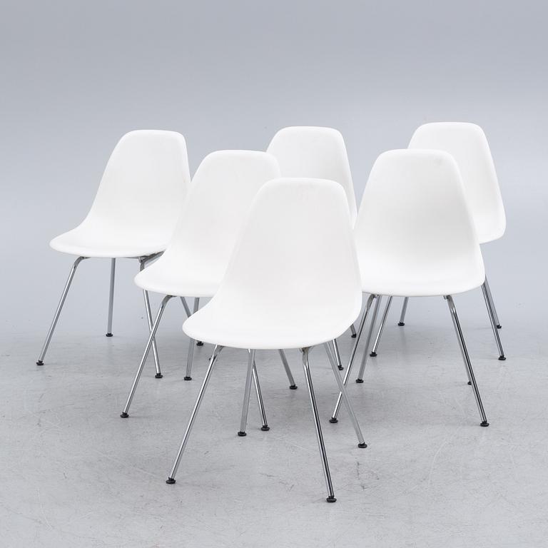 Charles & Ray Eames, stolar, 6 st, "RE Plastic Chair - DSX". Vitra.