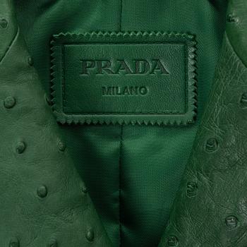 Prada, a ostrich leather jacket and dress, size 36.