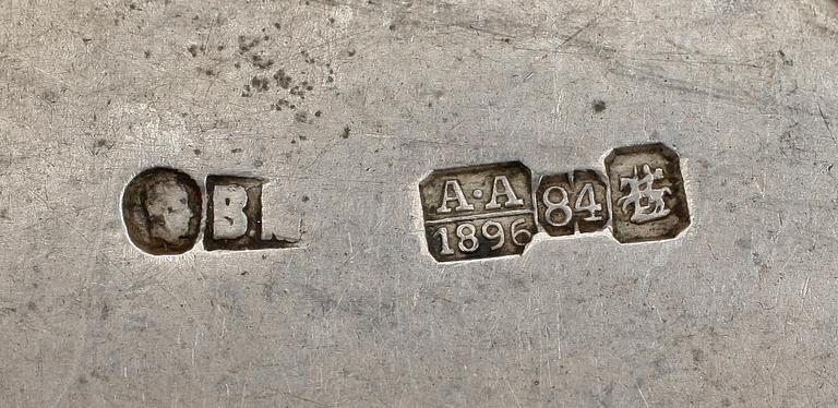 BESTICK, 20 st, silver. Bl.a. Iwan Petrowitsch, S:t Petersburg, 1800-talets slut, Ryssland. Vikt ca 1064 g.
