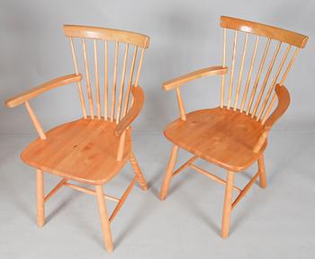 KARMSTOLAR, 1 par, "Lilla Åland", Carl Malmsten, Stolab 1990.