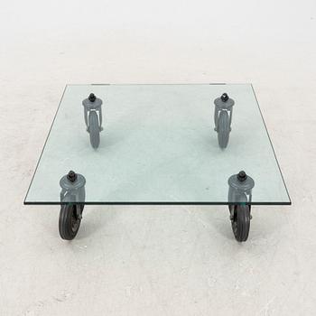 Gae Aulenti, coffee table, "Tavolo con Ruote", Fontana Arte, Italy, late 20th/early 21st century.