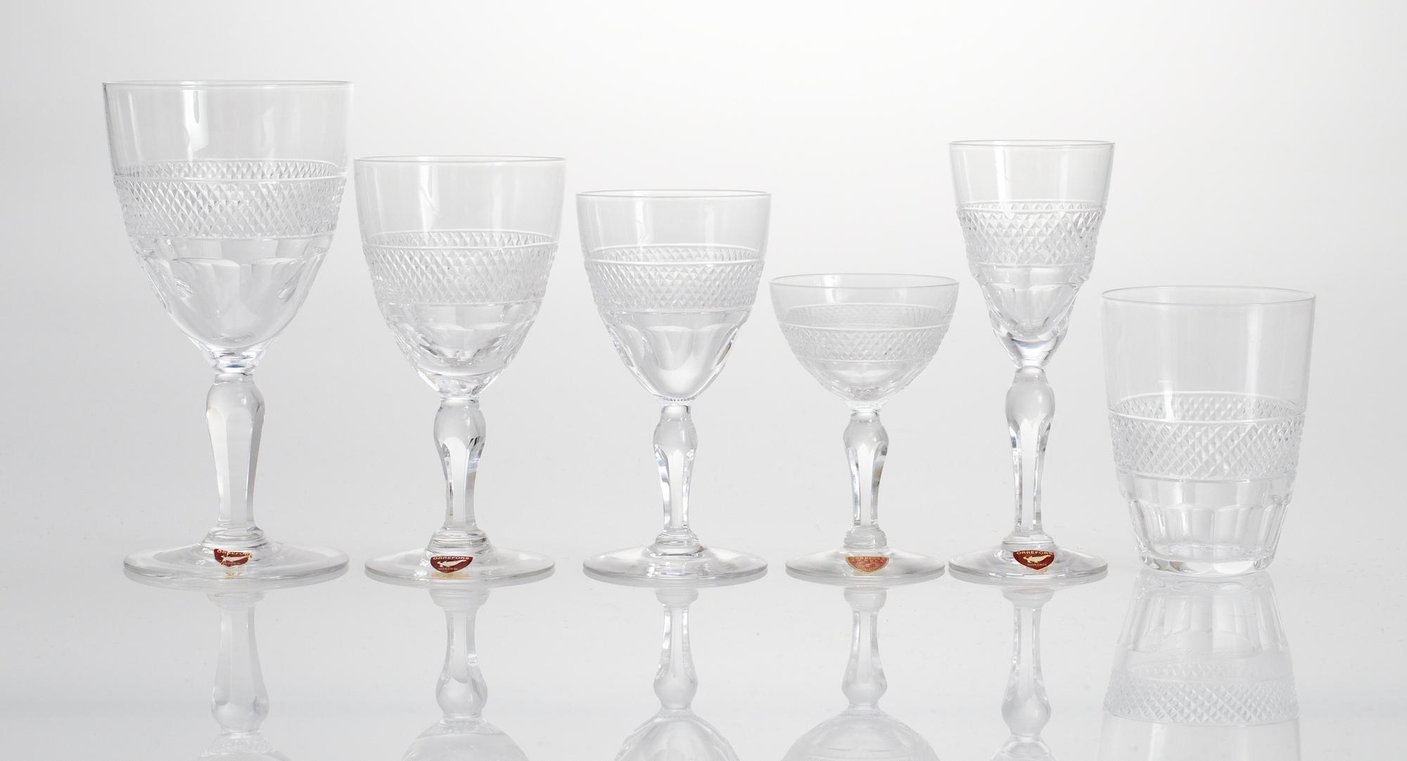 GLASSERVIS, 68 delar, "Rio", Edvard Hald, Orrefors.