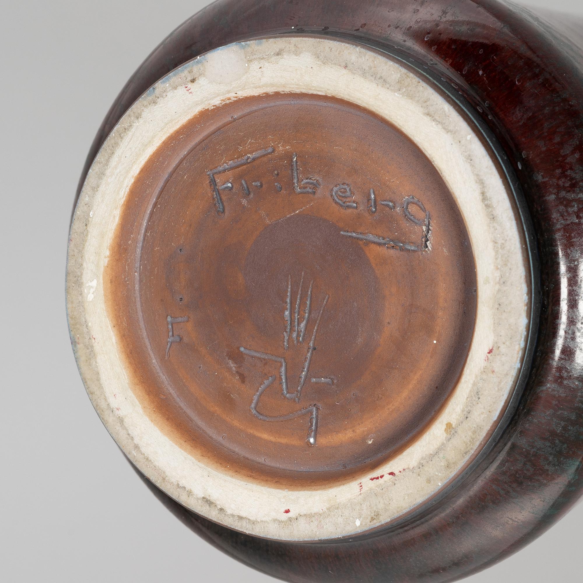 Berndt Friberg, a stoneware vase, Gustavsbergs Studio 1964.