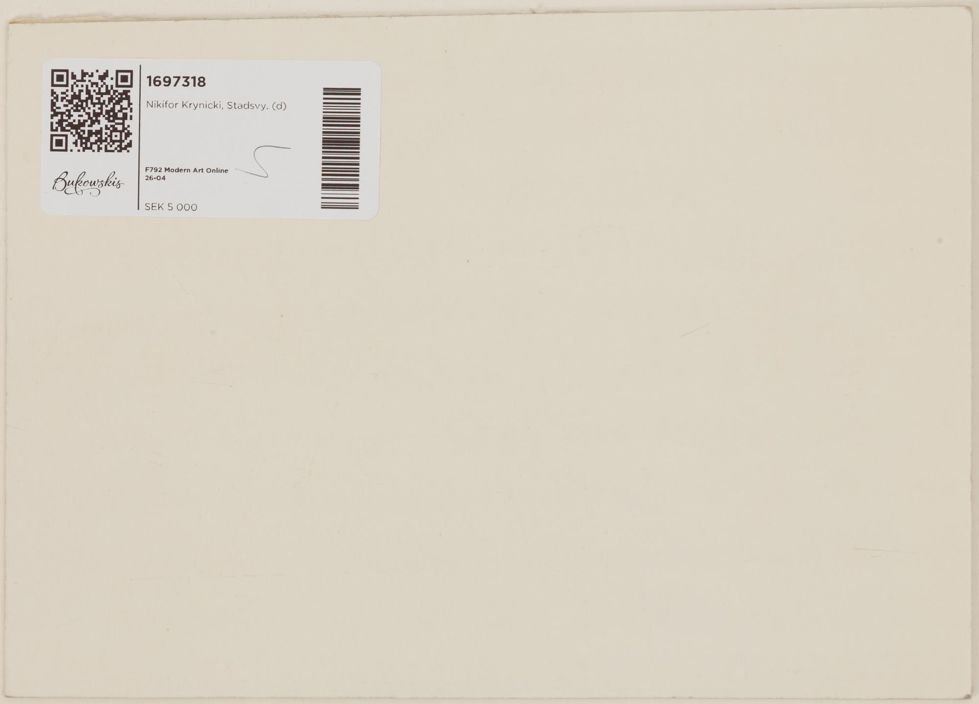 Nikifor Krynicki, Stadsvy.