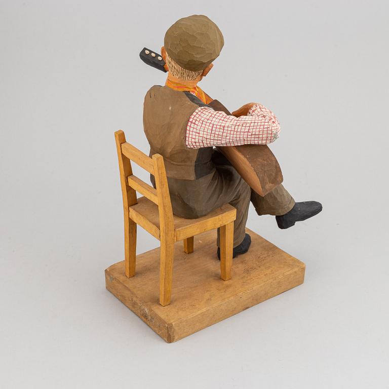 HERMAN ROSELL, sculpture, wood, signed and dated 1950.