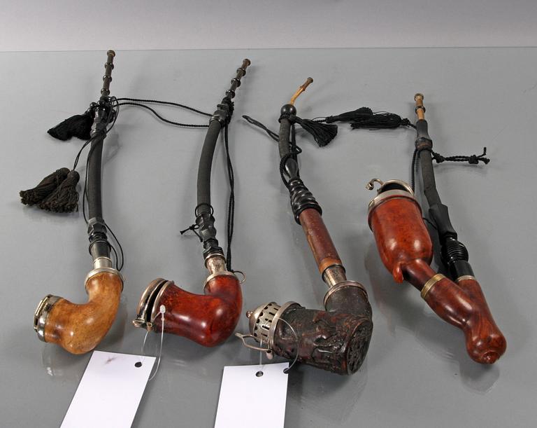 PIPOR, 7 st, sjöskum och trä.