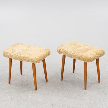 Stools, a pair, second half of the 20th century.
