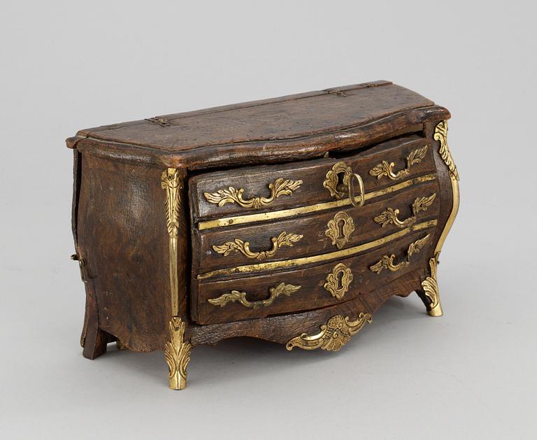 A Swedish Rococo 18th century miniature commode.