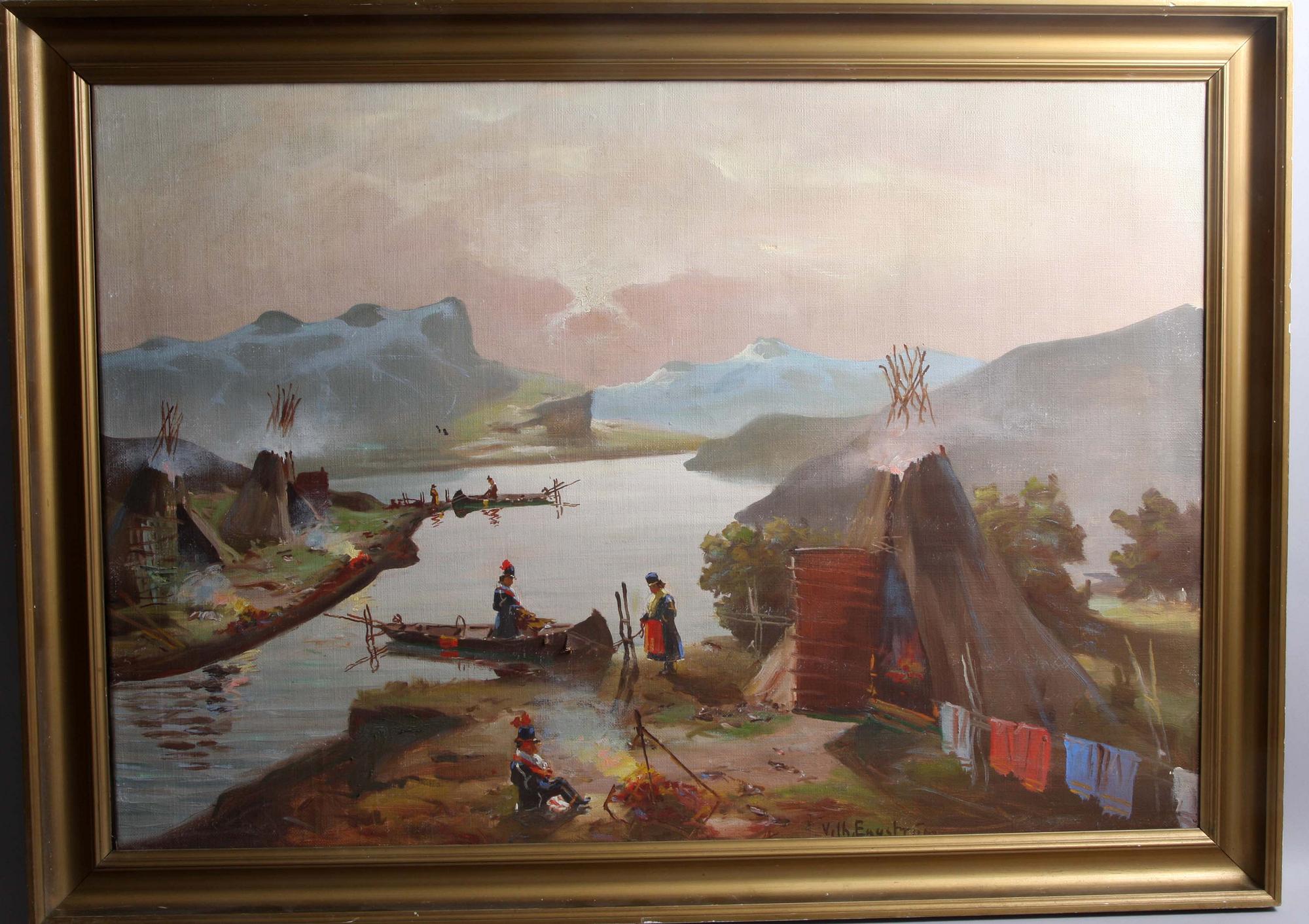 VILHELM ENGSTRÖM, olja på duk, sign.