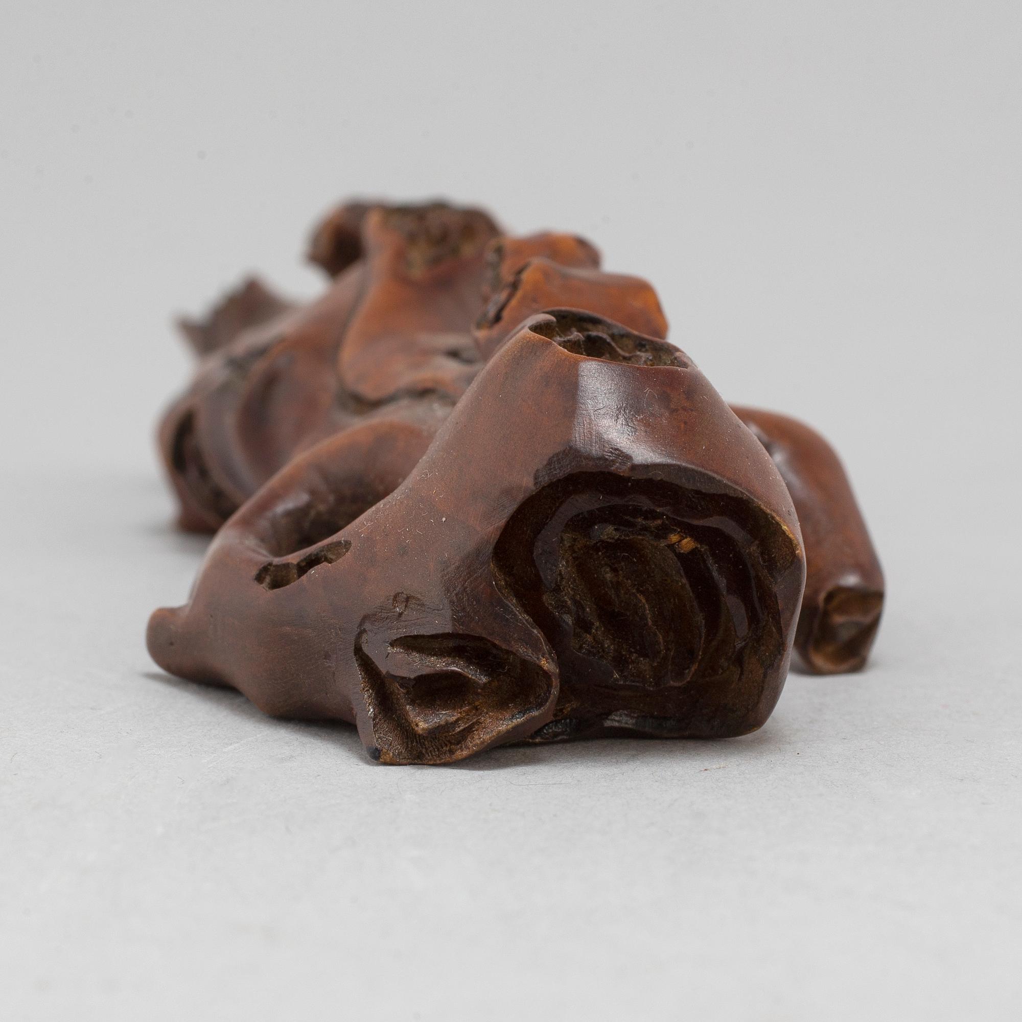 PENSELSTÄLL, boxwood. Qingdynastin, 1800-tal.