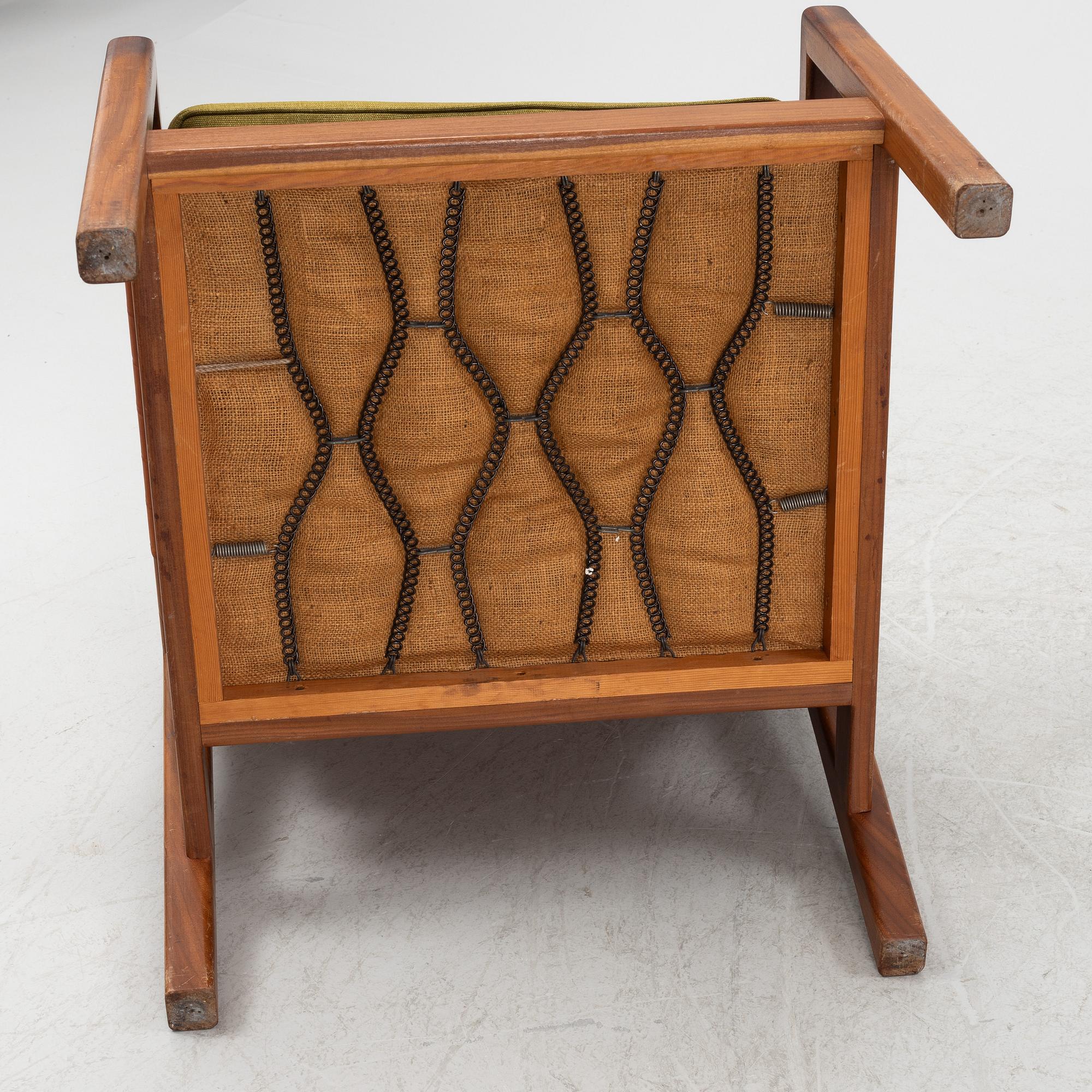 Carl Gustaf Hiort af Ornäs, a mid-20th-century 'Rialto' armchair, Puunveisto Oy - Träsnideri Ab, Finland.