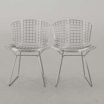 HARRY BERTOIA, stolar, 2 st, "Side chair", Knoll International, märkta i metallen.