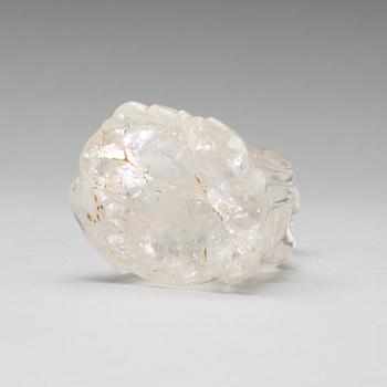 A rock chrystal figure, Qing dynasty.