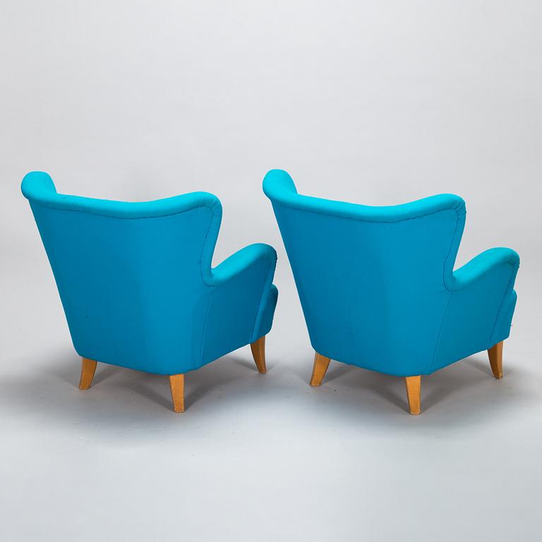 Ilmari Lappalainen, a pair of mid-20th-century 'Laila' armchairs for Asko, Finland.