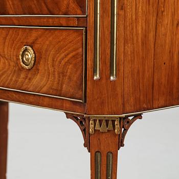 A mahogany-veneered late Gustavian secretaire by A. Scherling (master 1771-1809).