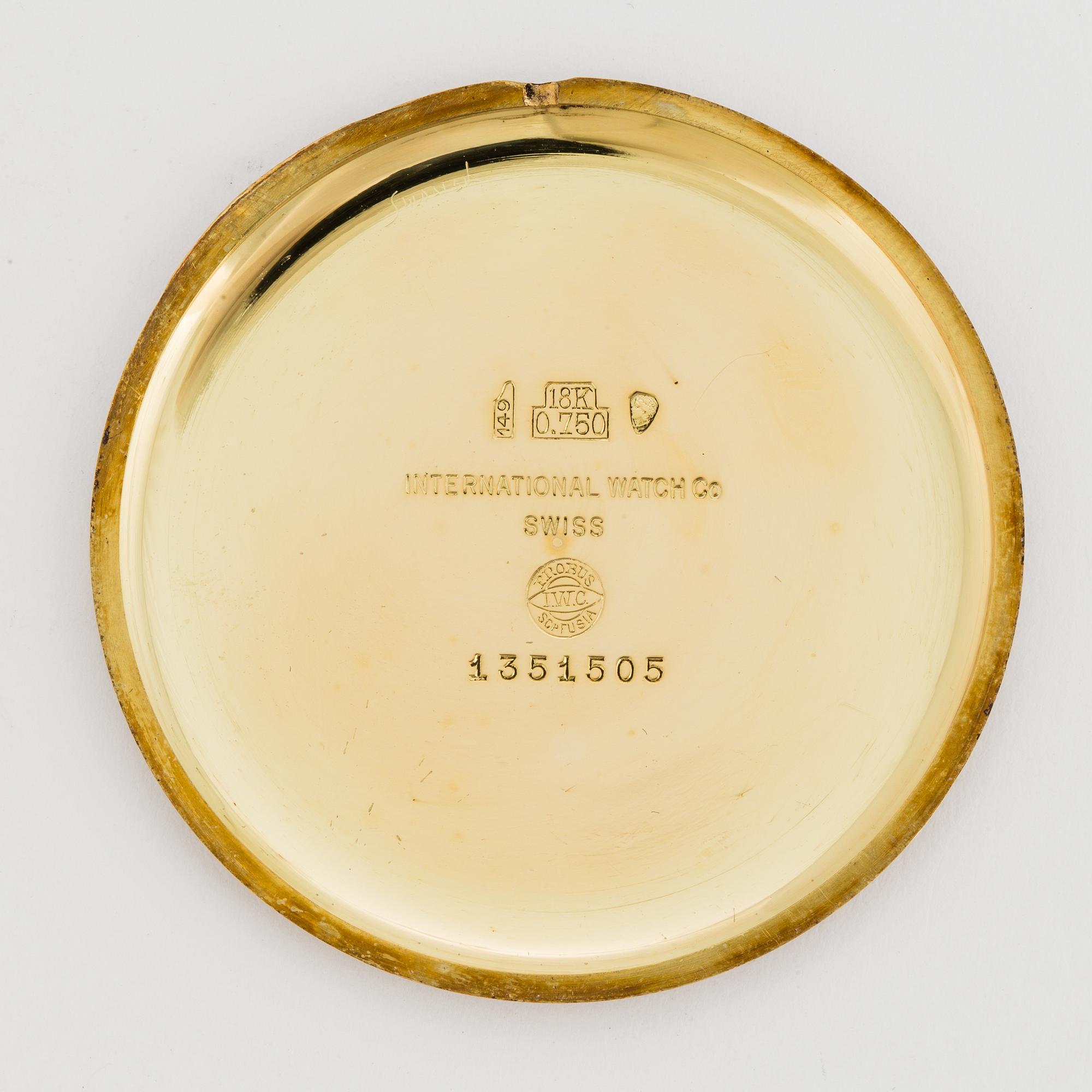 INTERNATIONAL WATCH CO., pocket watch, 45 mm.