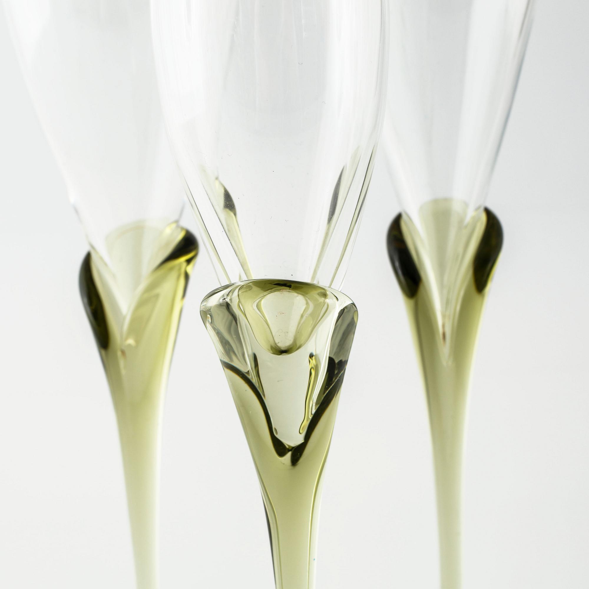 40 glasses, model "Papyrus" by Michael Böhm for Rosenthal Studioline, second half of the 20th century.