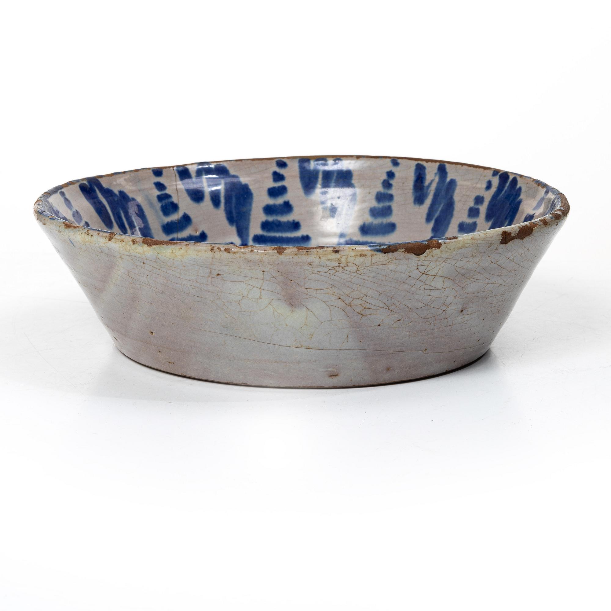 A bowl, faience, Spain, 19th century.