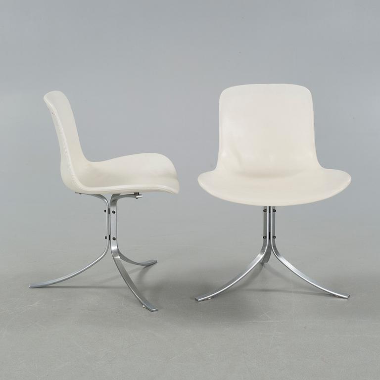 POUL KJAERHOLM, 4 stolar, "PK9",  Fritz Hansen, 1980-tal.