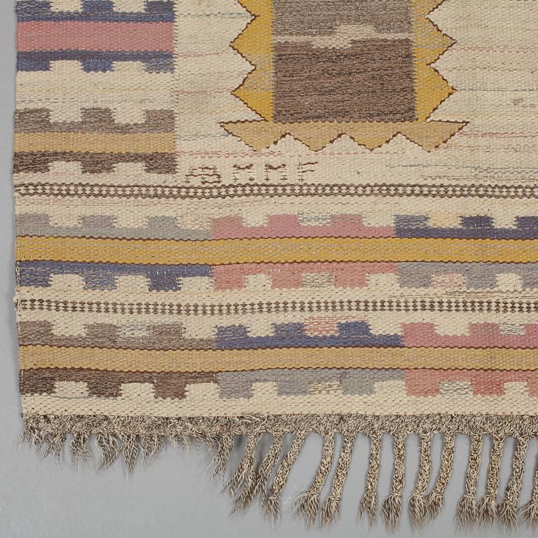 Märta Måås-Fjetterström, A CARPET, "Ljusa plador", flat weave, ca 344,5 x 254,5 cm, signed AB MMF.