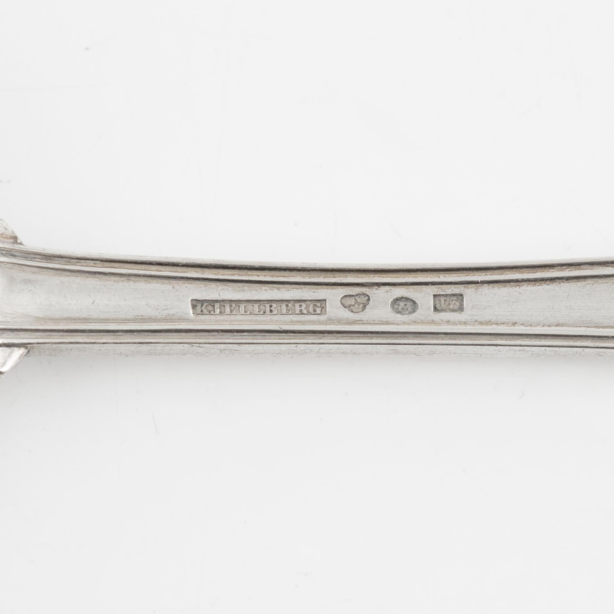 Skedar,  12 st, silver, bla av Johan Jacob Ulfsberg,  Nyköping 1813.