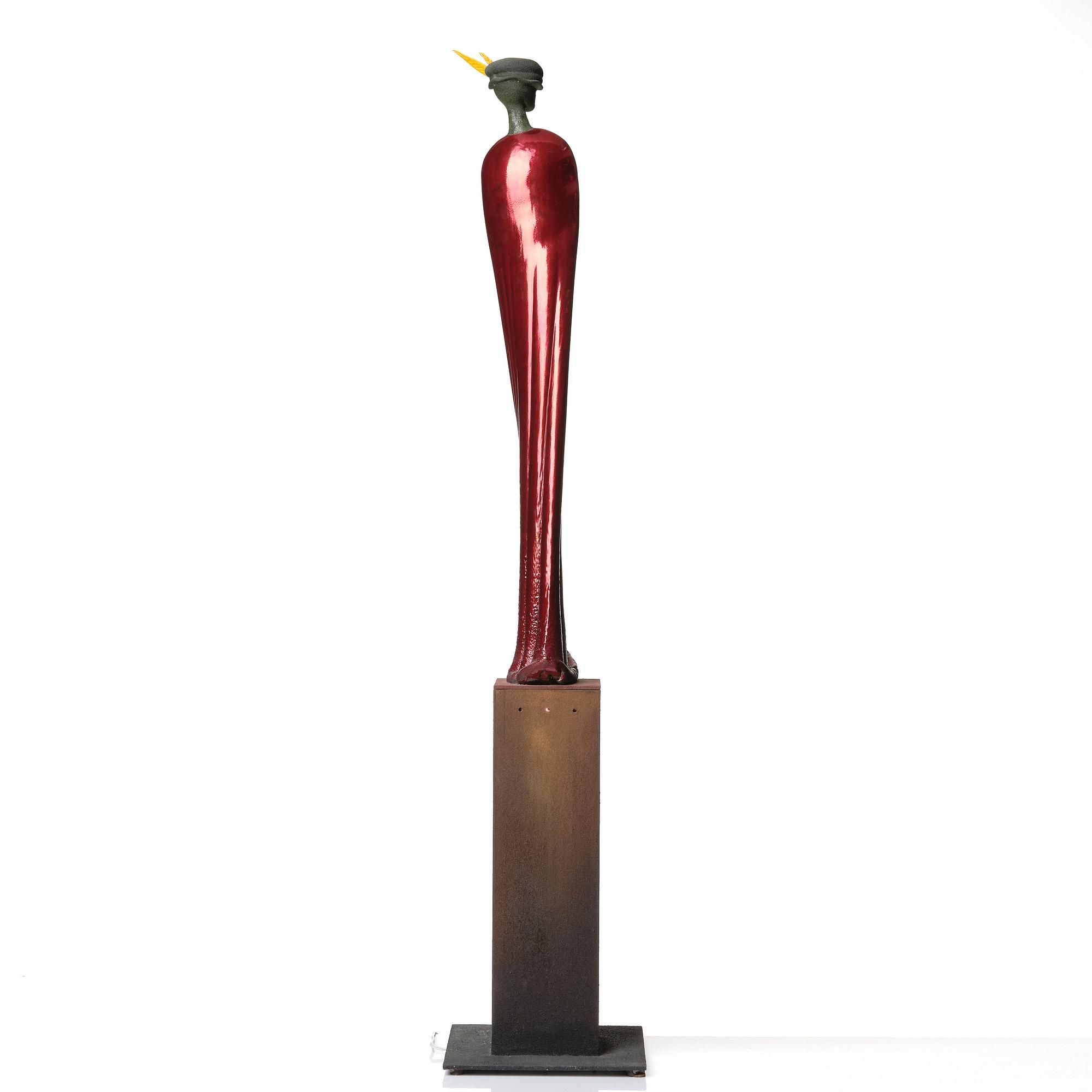 Kjell Engman, a unique glass sculpture 'Nobelman', Kosta Boda, Sweden.