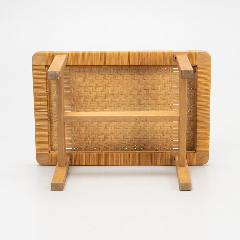Børge Mogensen, a model (5)273 oak and rattan bench, Fredericia stolefabrik, Denmark.