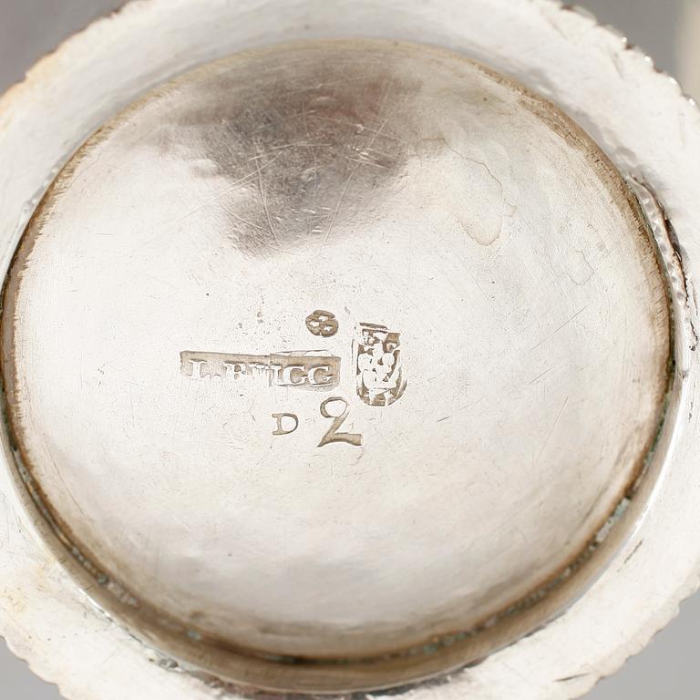BÄGARE, silver, Lars Biugg, Jönköping 1786. Vikt ca 124 gram.