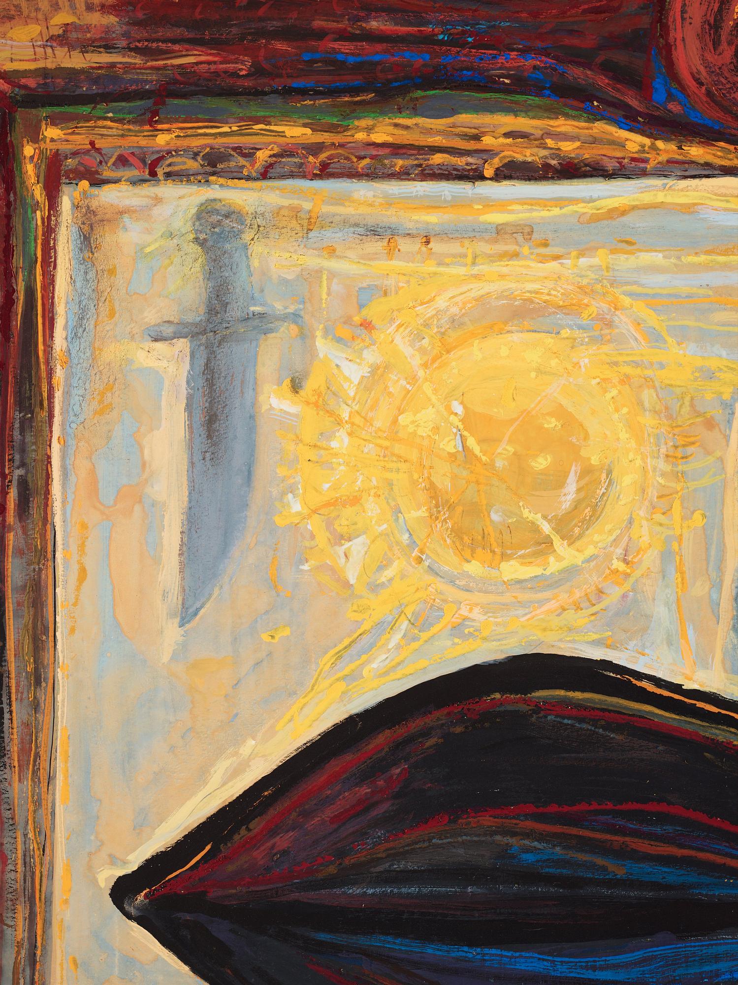 CO Hultén, gouache on paper board, signed and dated -48.