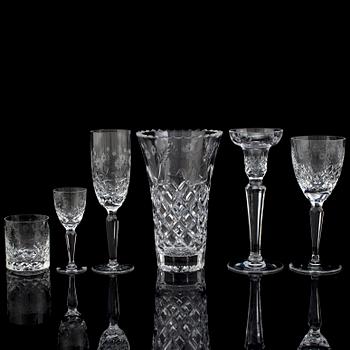 GLASSERVIS, 53 delar, "Haga", Kosta Boda, 1900-talets andra hälft.