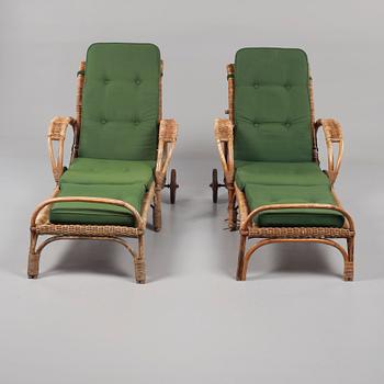 DÄCKSSTOLAR, ett par, 1930/1940-tal.