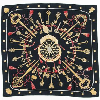 HERMÈS, "Les Clefs", scarf.